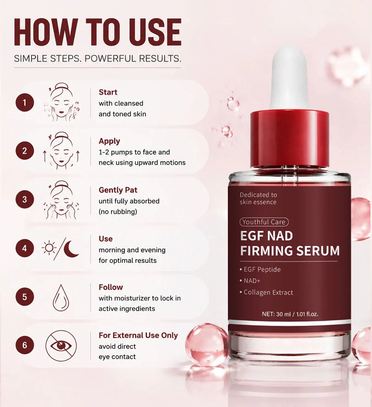 GlowAffair Youth-Glow Serum | NAD+ EGF Firming & Plumping
