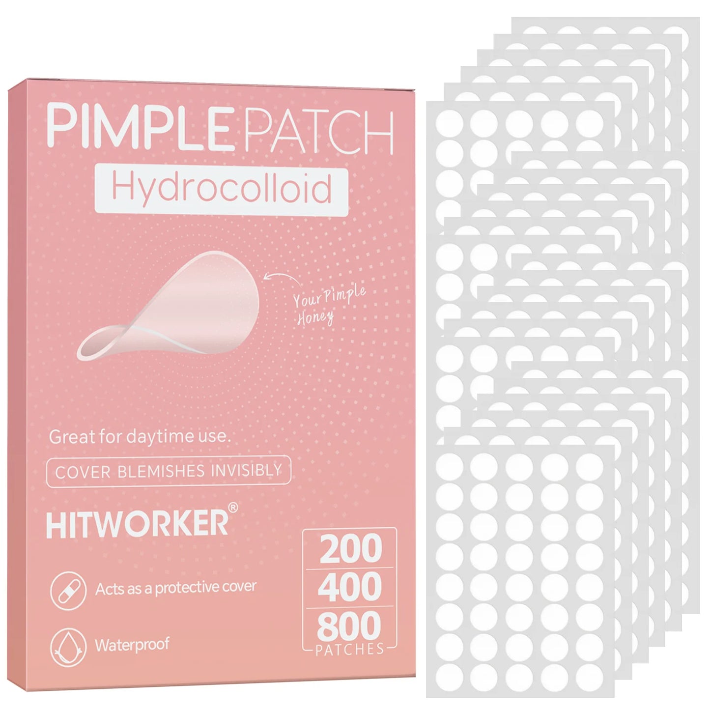 GlowAffair Invisible Pimple Patches | 200, 400 or 800 Hydrocolloid Spots