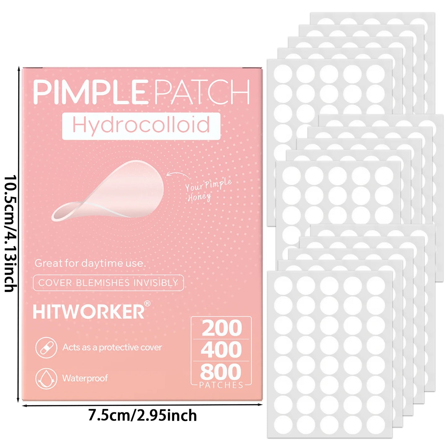 GlowAffair Invisible Pimple Patches | 200, 400 or 800 Hydrocolloid Spots