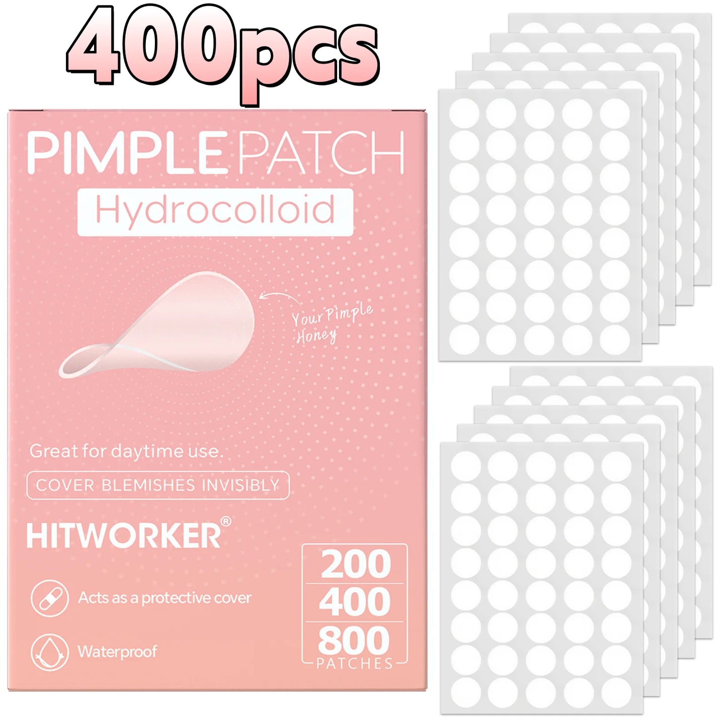 GlowAffair Invisible Pimple Patches | 200, 400 or 800 Hydrocolloid Spots