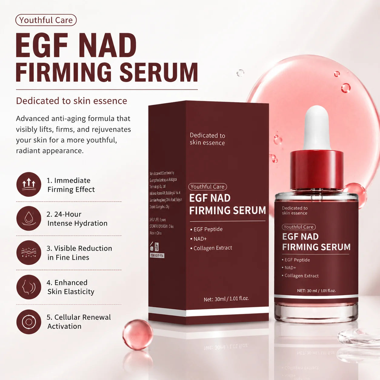 GlowAffair Youth-Glow Serum | NAD+ EGF Firming & Plumping